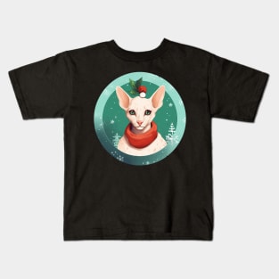 Oriental Shorthair Cat Xmas, Love Cat Kids T-Shirt